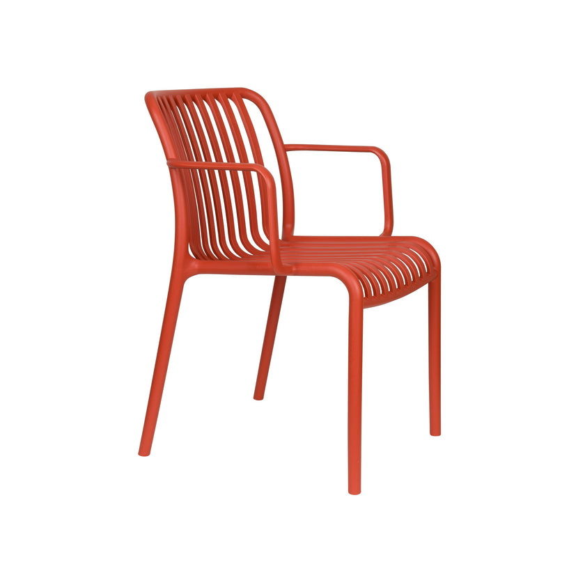 Mante Tuinstoelen Armleuning Kunststof Terra/ Rood