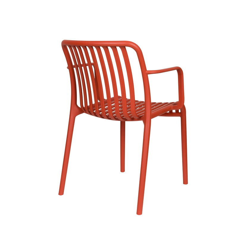 Mante Tuinstoelen Armleuning Kunststof Terra/ Rood