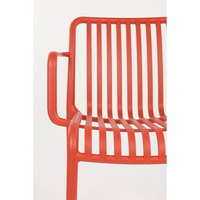 Mante Tuinstoelen Armleuning Kunststof Terra/ Rood
