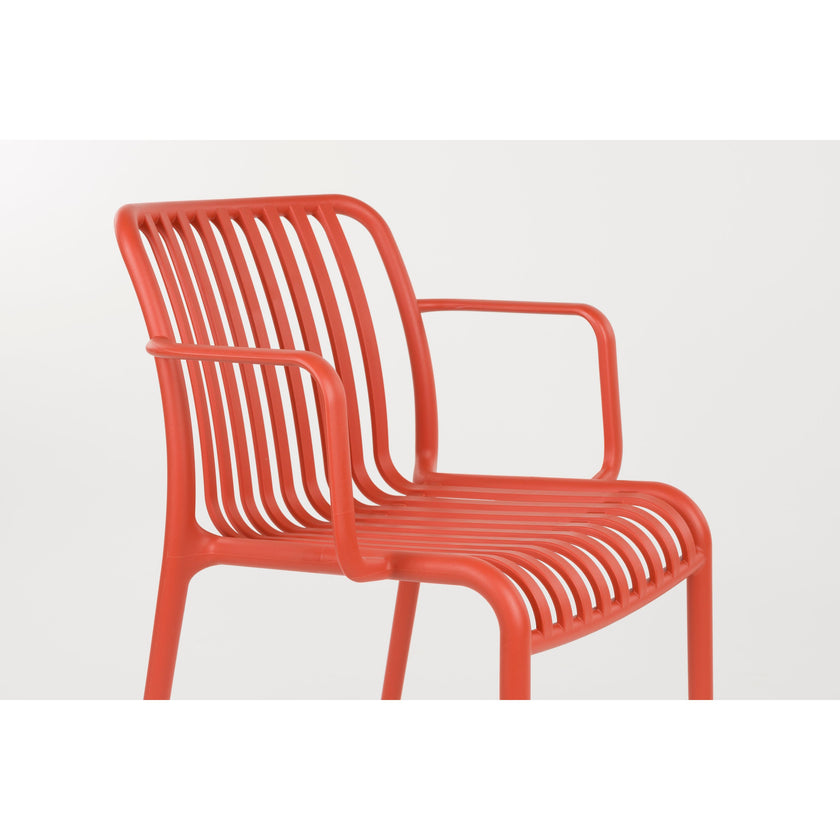 Mante Tuinstoelen Armleuning Kunststof Terra/ Rood