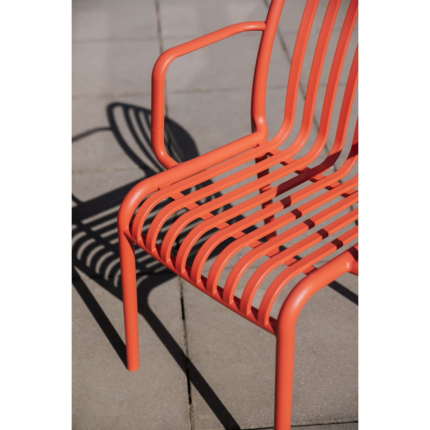 Mante Tuinstoelen Armleuning Kunststof Terra/ Rood