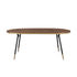 Denise Eettafel Hout Ovaal 200x90 cm Bruin/ Goud