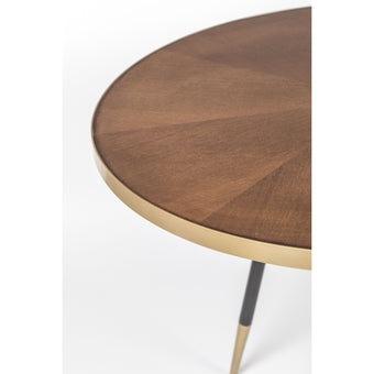 Denise Eettafel Hout Ovaal 200x90 cm Bruin/ Goud