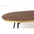 Denise Eettafel Hout Ovaal 200x90 cm Bruin/ Goud