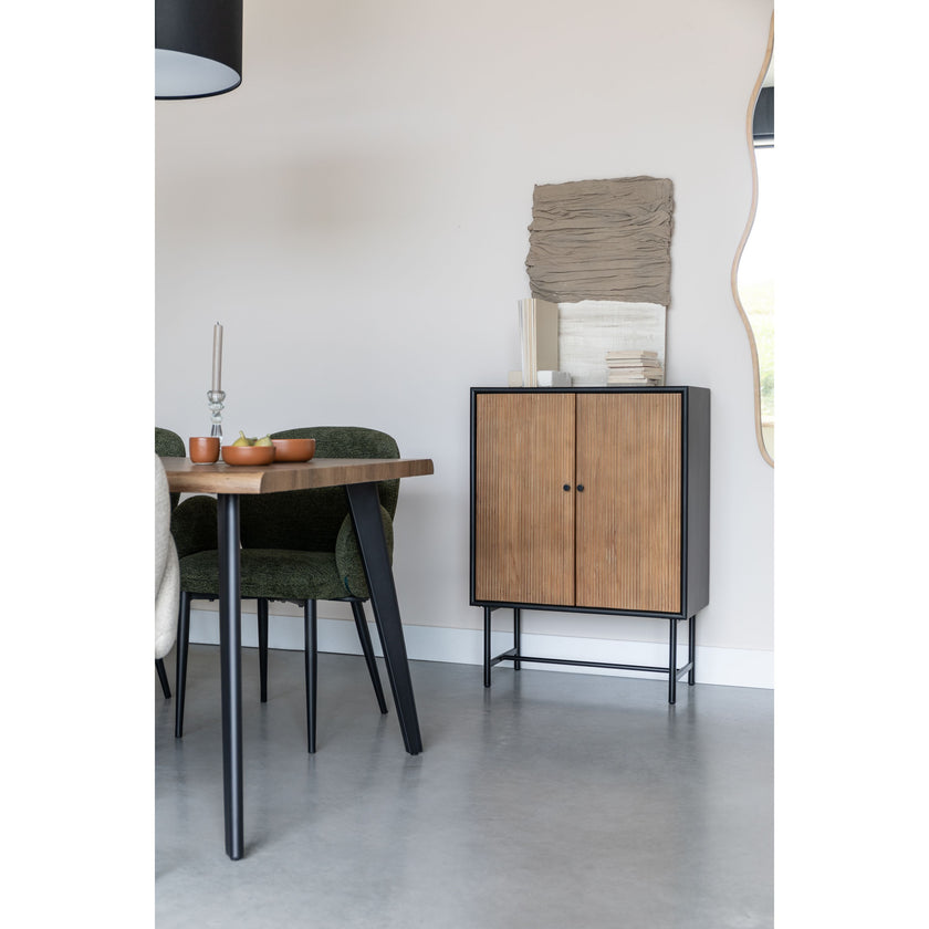 Coztilla Kast/ Opbergkast Laag Zwart/ Bruin