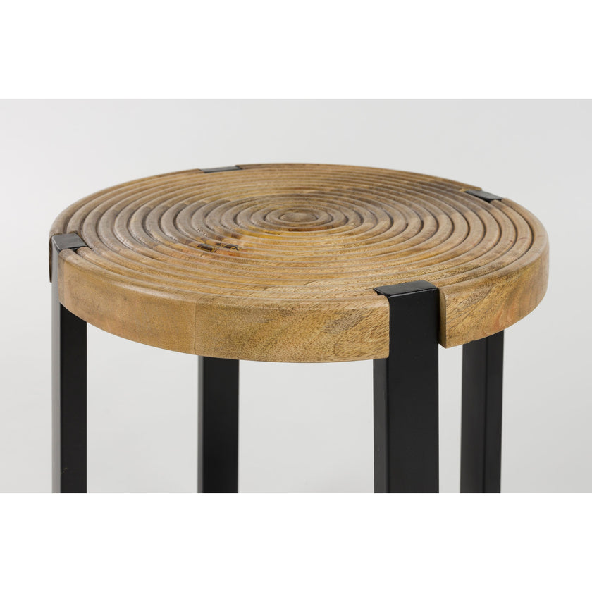 Buz Bijzettafel Rond 40 cm Mangohout