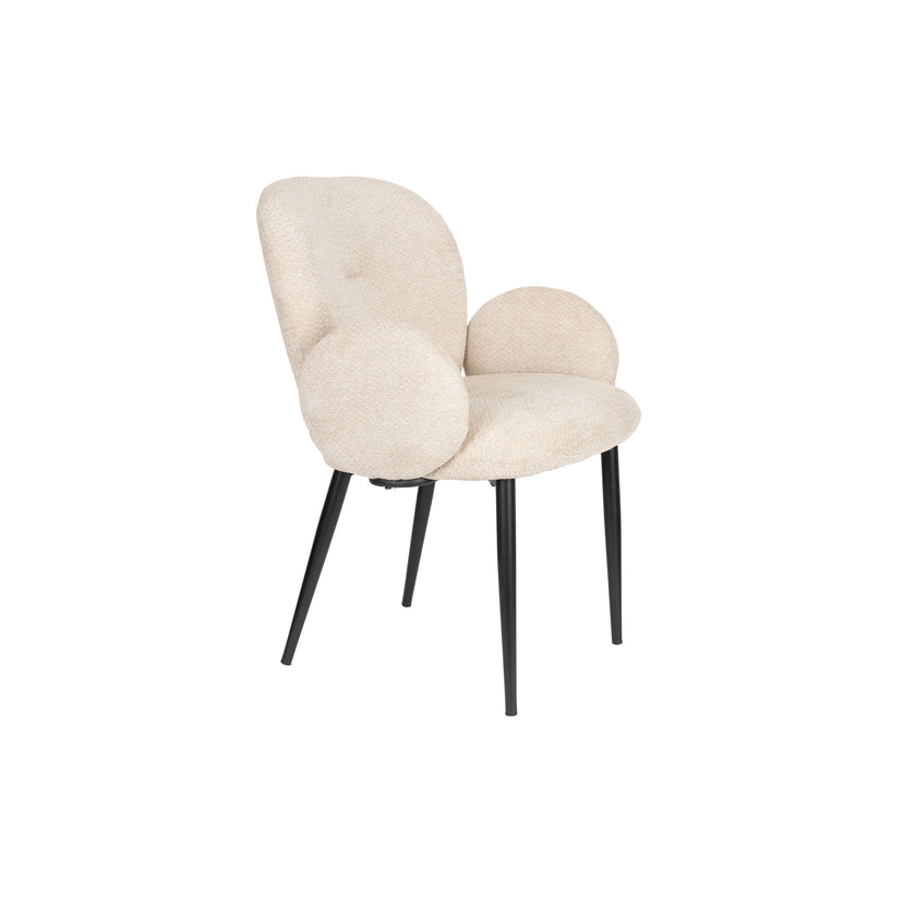 Alaz Eetkamerstoel met armleuning Off-white