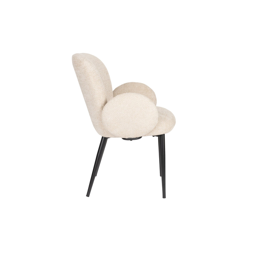 Alaz Eetkamerstoel met armleuning Off-white