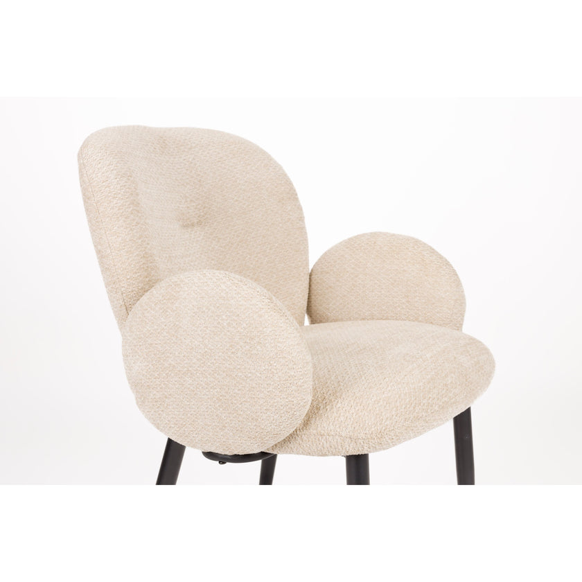 Alaz Eetkamerstoel met armleuning Off-white