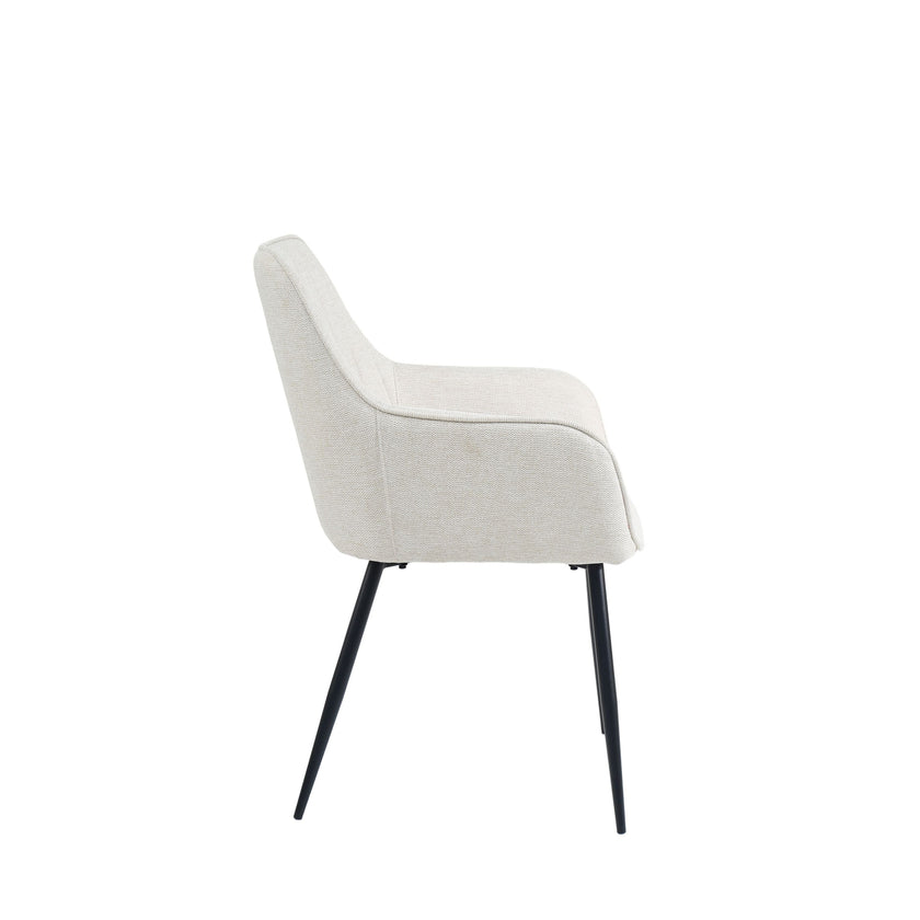 Maud Eetkamerstoel met armleuning Off-White