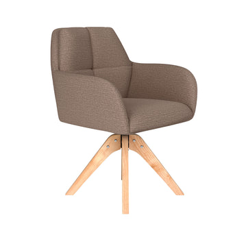 Pete Eetkamerstoel Draaibaar Hout Taupe