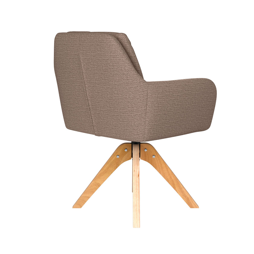 Pete Eetkamerstoel Draaibaar Hout Taupe
