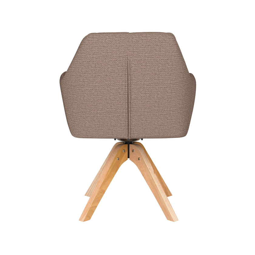 Pete Eetkamerstoel Draaibaar Hout Taupe