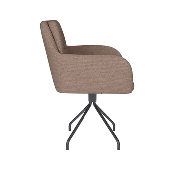 Pete Eetkamerstoel Draaibaar Metaal Spider Taupe