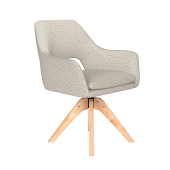 Mos Eetkamerstoel Draaibaar Hout Off-White