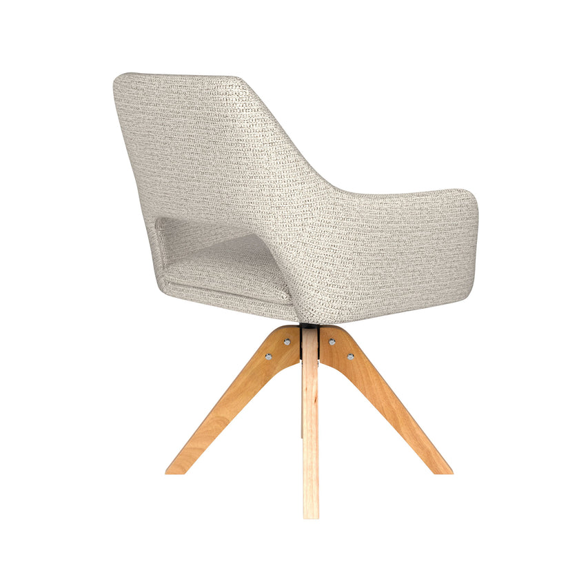 Mos Eetkamerstoel Draaibaar Hout Off-White