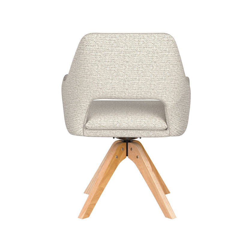 Mos Eetkamerstoel Draaibaar Hout Off-White