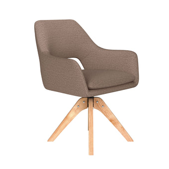 Mos Eetkamerstoel Draaibaar Hout Taupe