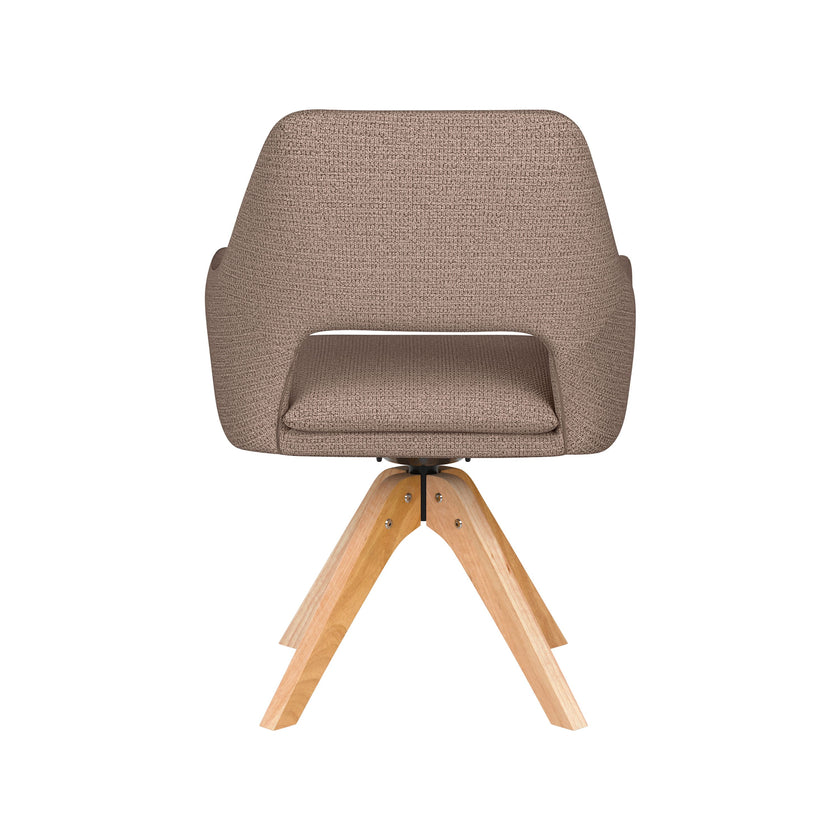 Mos Eetkamerstoel Draaibaar Hout Taupe