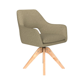 Mos Eetkamerstoel Draaibaar Hout Pistache groen