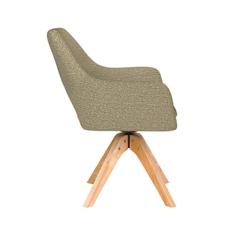 Mos Eetkamerstoel Draaibaar Hout Pistache groen