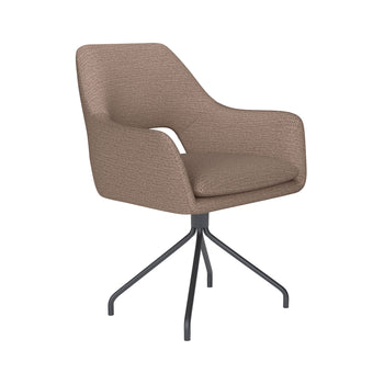 Mos Eetkamerstoel Draaibaar Metaal Spider Taupe