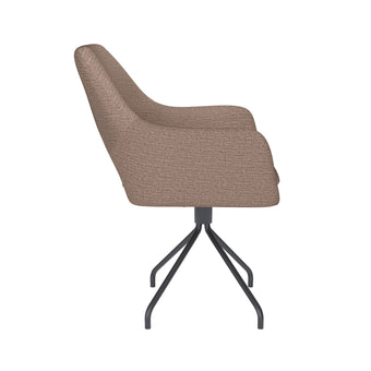 Mos Eetkamerstoel Draaibaar Metaal Spider Taupe