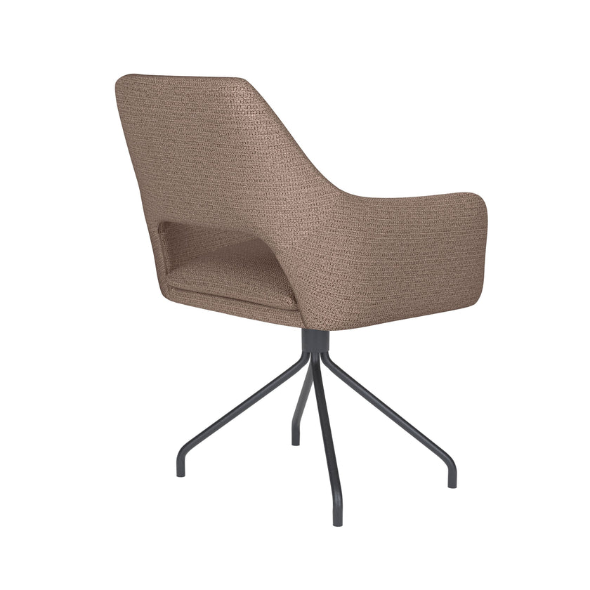 Mos Eetkamerstoel Draaibaar Metaal Spider Taupe