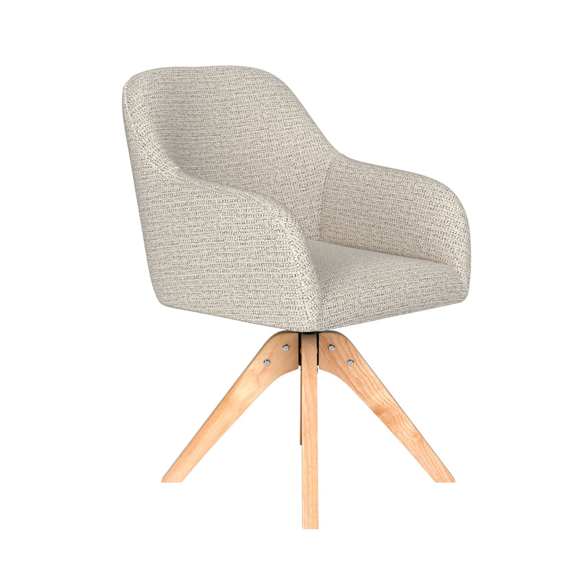Otis Eetkamerstoel Draaibaar Hout Off-White