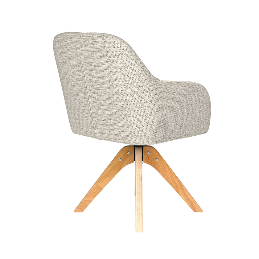 Otis Eetkamerstoel Draaibaar Hout Off-White