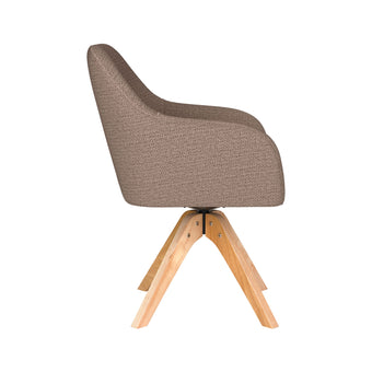 Otis Eetkamerstoel Draaibaar Hout Taupe