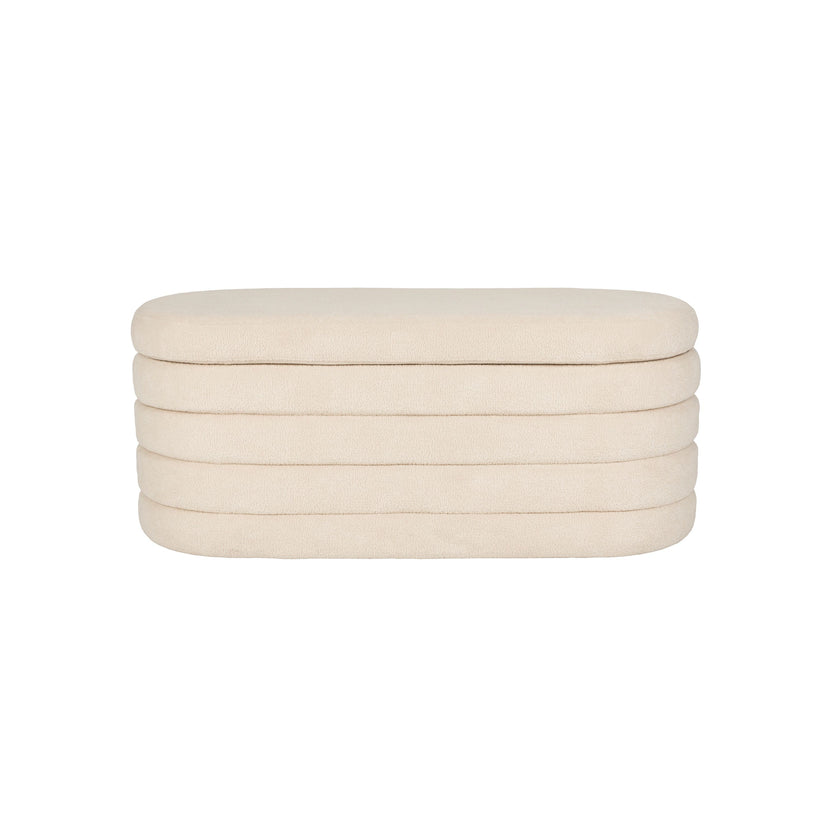 Zuma bankje Bouclé Wit/ Beige