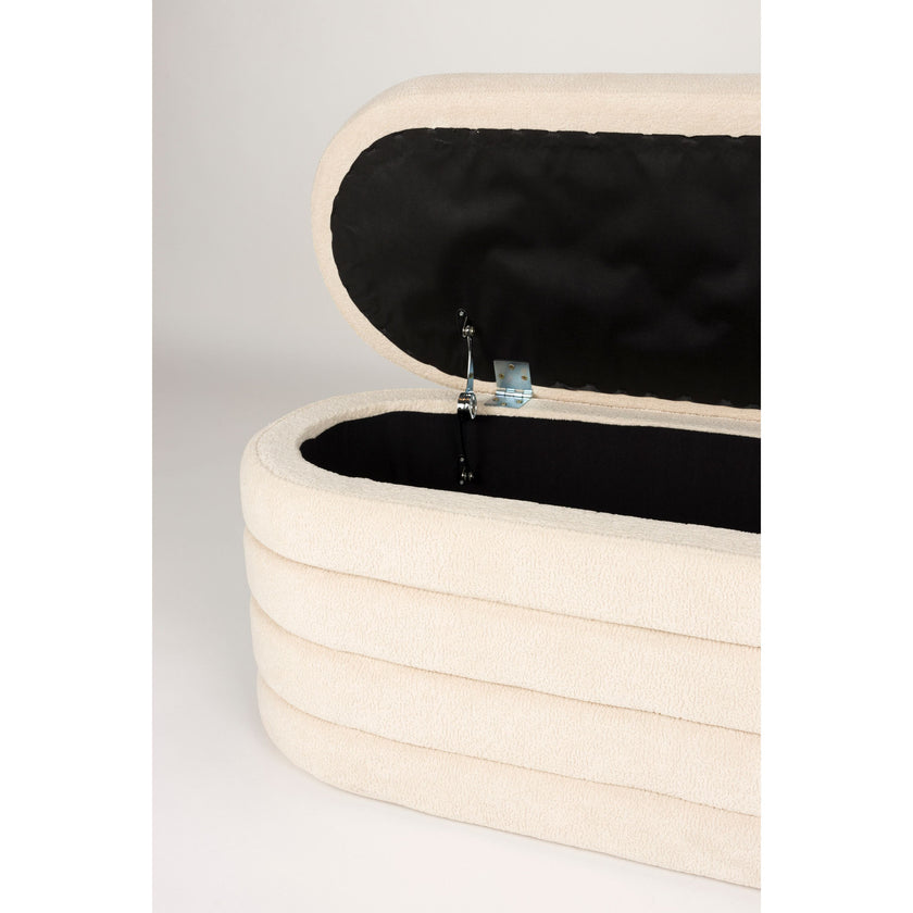 Zuma bankje Bouclé Wit/ Beige