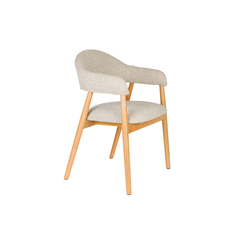 Indy Eetkamerstoel met leuning Licht Bruin/ Beige