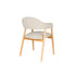 Indy Eetkamerstoel met leuning Licht Bruin/ Beige