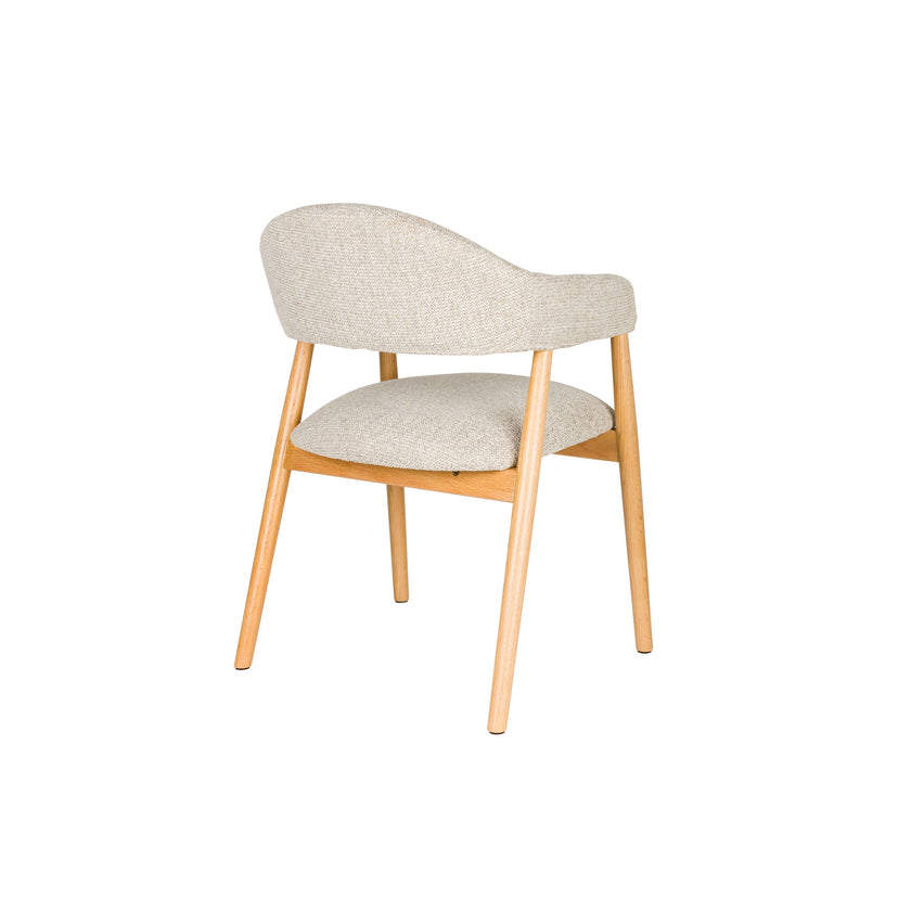 Indy Eetkamerstoel met leuning Licht Bruin/ Beige