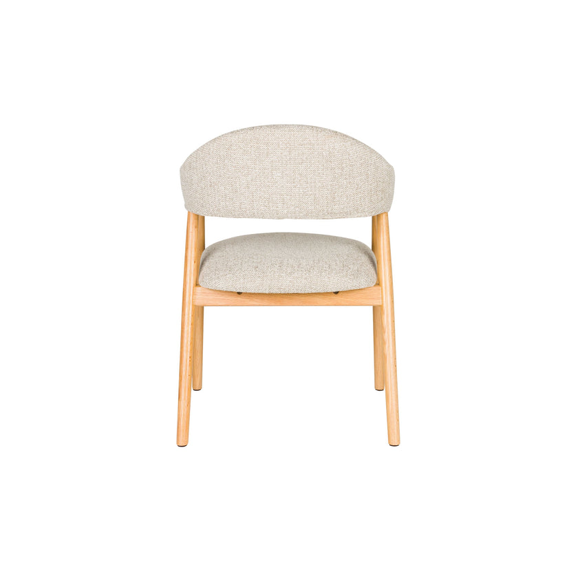 Indy Eetkamerstoel met leuning Licht Bruin/ Beige