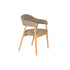 Indy Eetkamerstoel met leuning Donker Bruin/ Beige