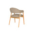 Indy Eetkamerstoel met leuning Donker Bruin/ Beige