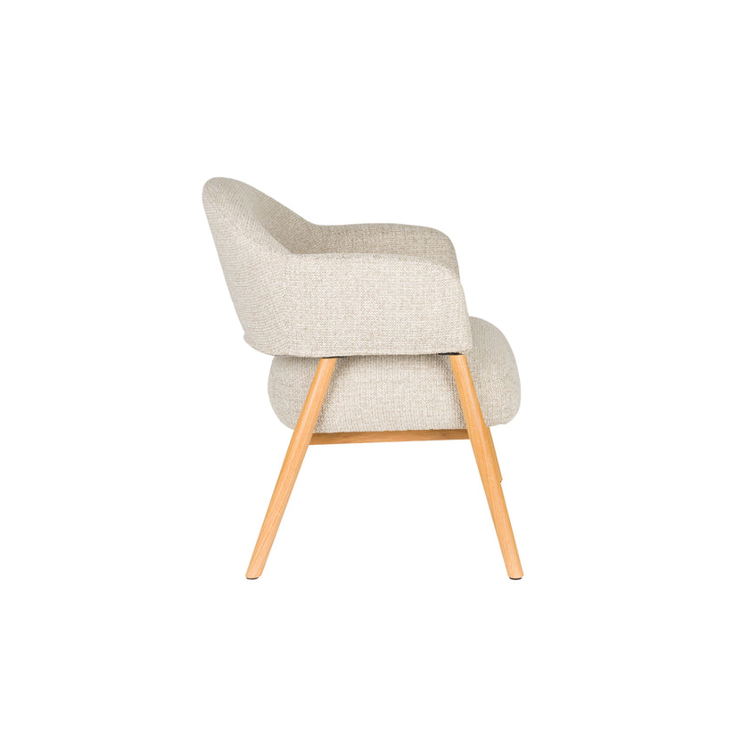 Indy Fauteuil met armleuning lichtbruin/ Beige