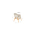 Indy Eetkamerstoel met leuning Donker Bruin/ Beige