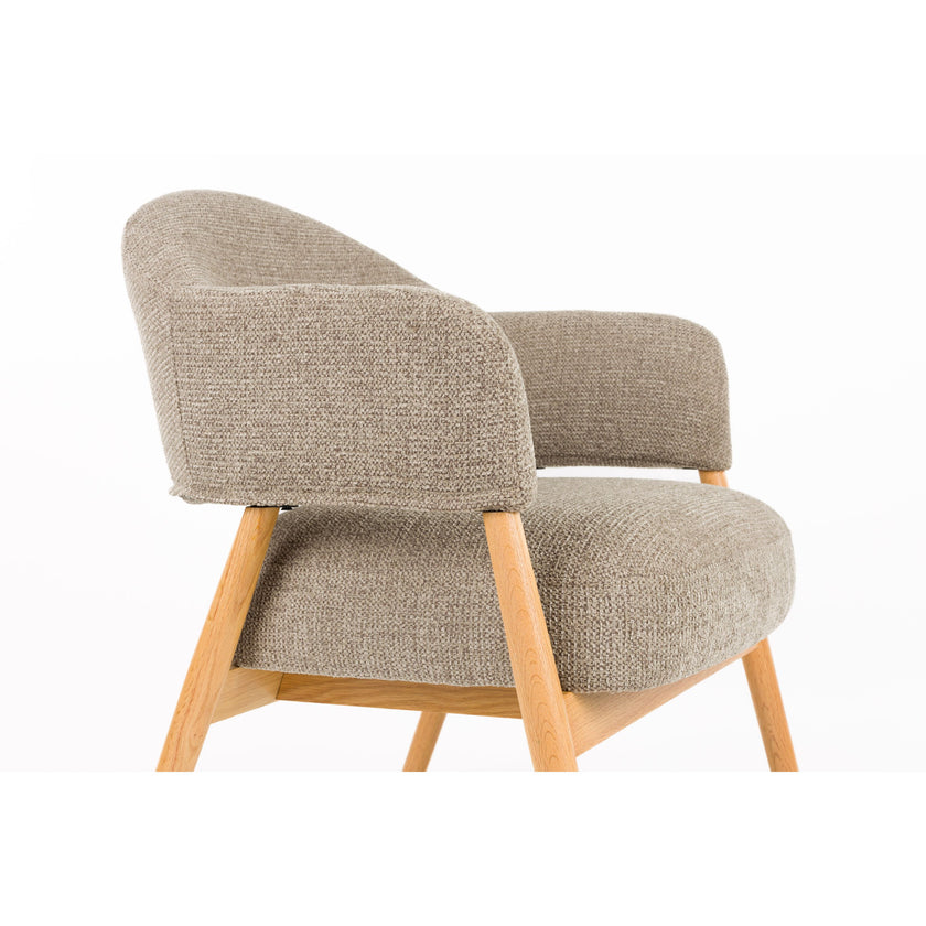 Indy Fauteuil met armleuning Donker bruin/ donker Beige