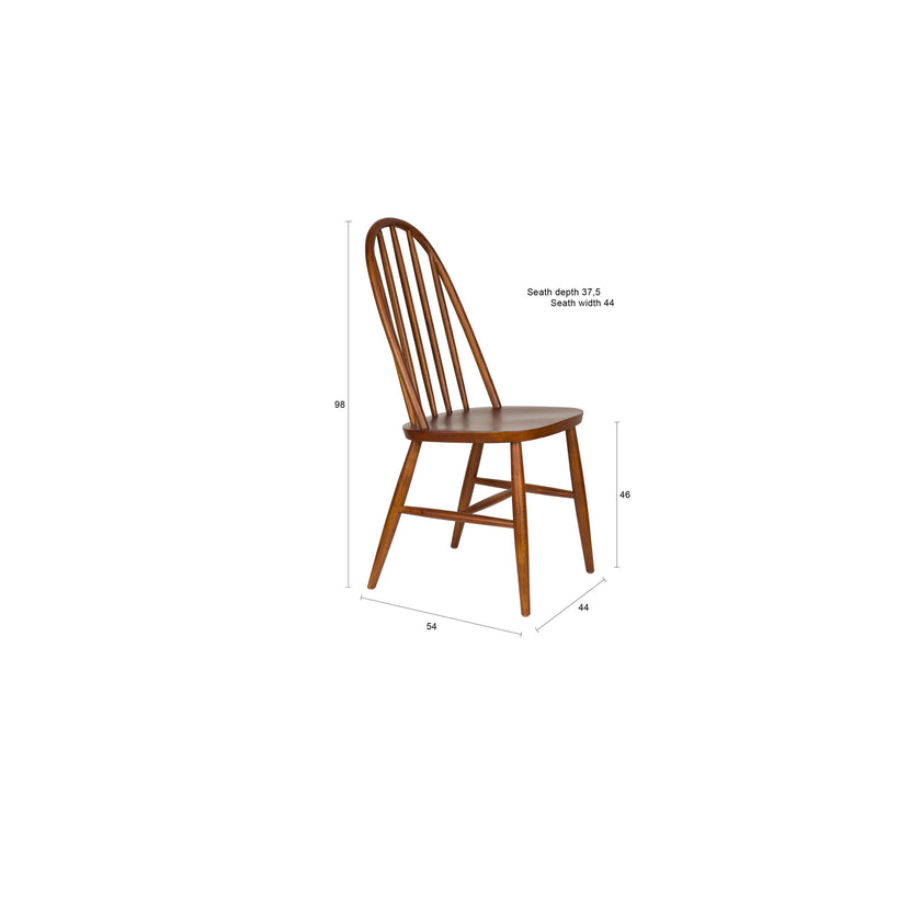 Guez Eetkamerstoel Hout Bruin donker