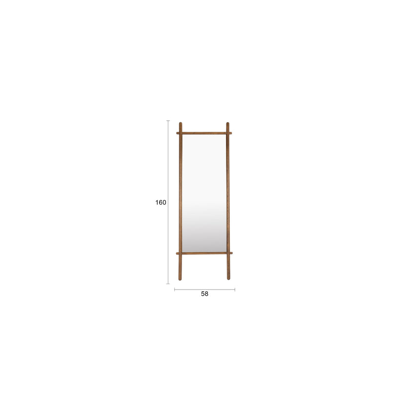 Solene Spiegel/ Passpiegel Staand Hout Donker