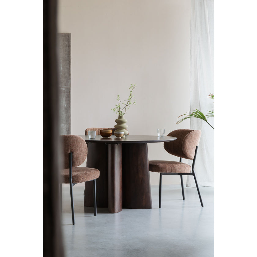 Balder Eettafel Rond 130 cm Mango Hout
