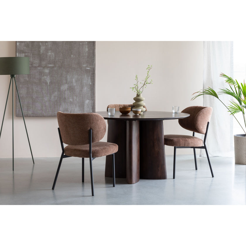 Balder Eettafel Rond 130 cm Mango Hout