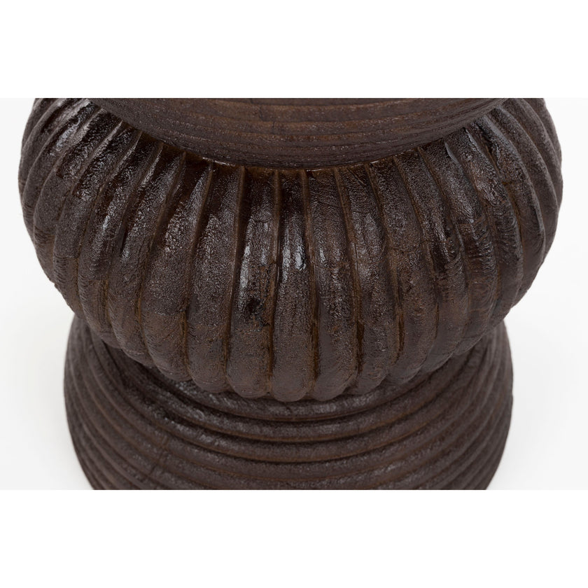Santo Bijzettafel Rond 30 cm Mangohout Bruin donker