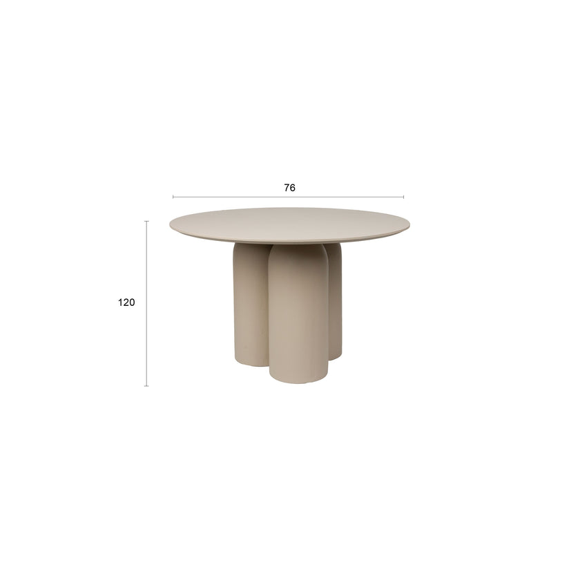 Ces Eettafel Rond 120 cm Beige