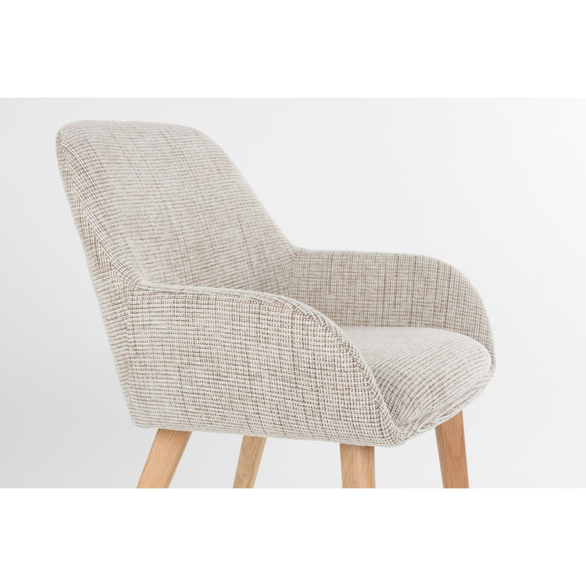 Loua Eetkamerstoel Beige/ Bruin