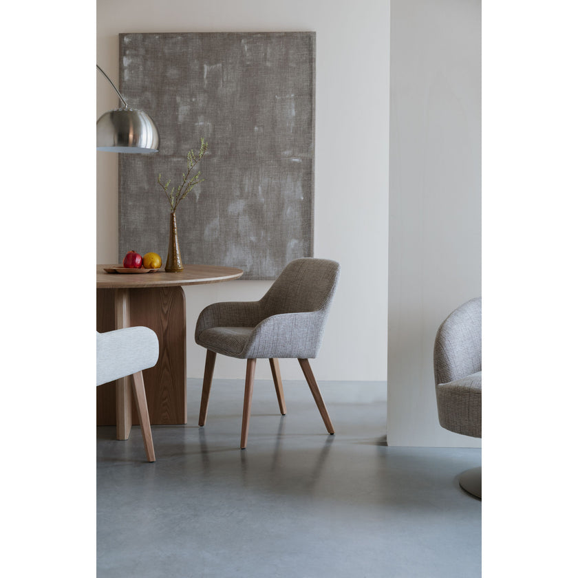 Loua Eetkamerstoel Beige/ Bruin